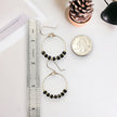 Gold Hoops with Lapis Lazuli Gemstones