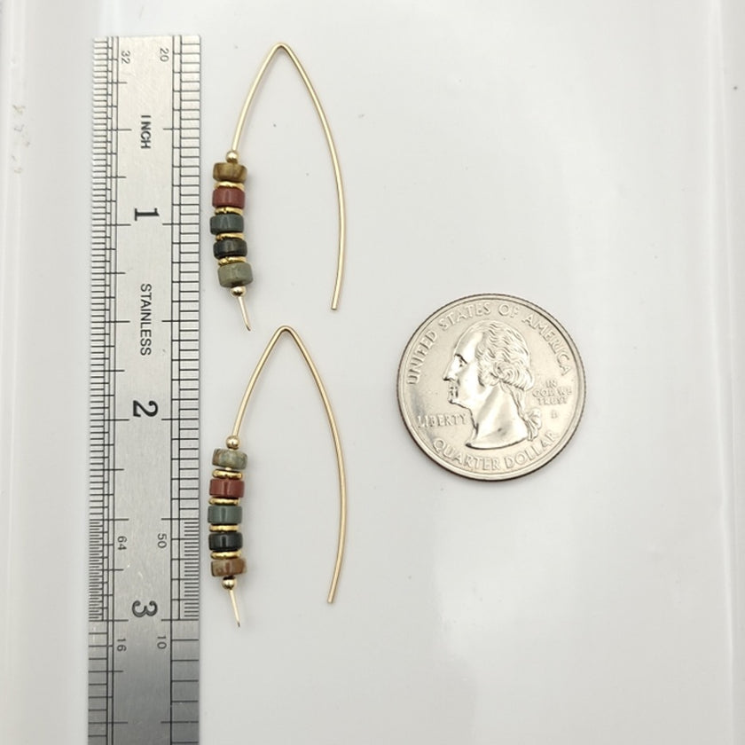 Red Creek Jasper and Gold Threaders